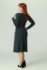 Surkana - Zina Dress in Bottle Green 2