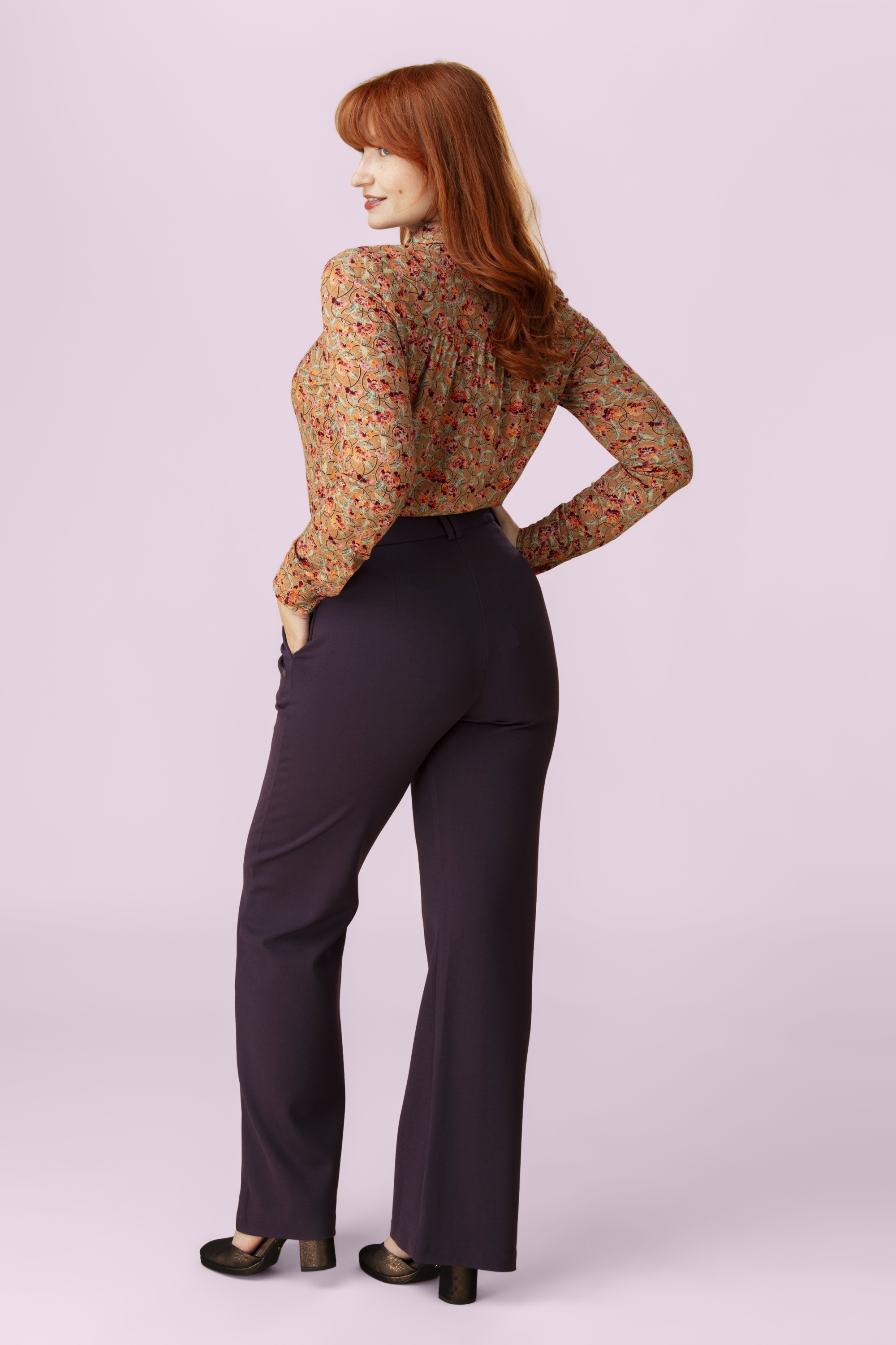 Surkana - Serana rechte pantalon in paars 2