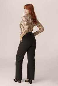 Surkana - Serana rechte pantalon in chocoladebruin 2