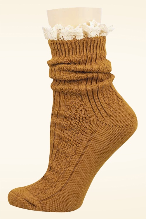 Socksmith - Chaussettes Slouchy Boot Crew en jaune 3