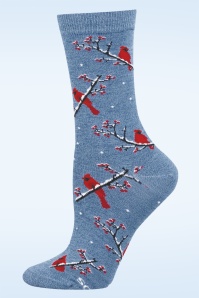 Socksmith - Winter Cardinal sokken in blauw 2