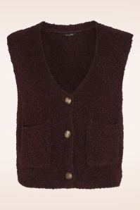 King Louie - Vania Boucle Knit Cardigan in Grape Red 2