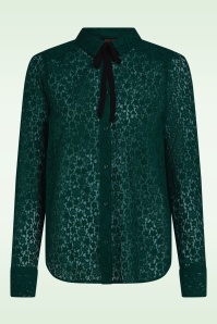 King Louie - Elia Liana Lace Blouse in Botanical Green 3