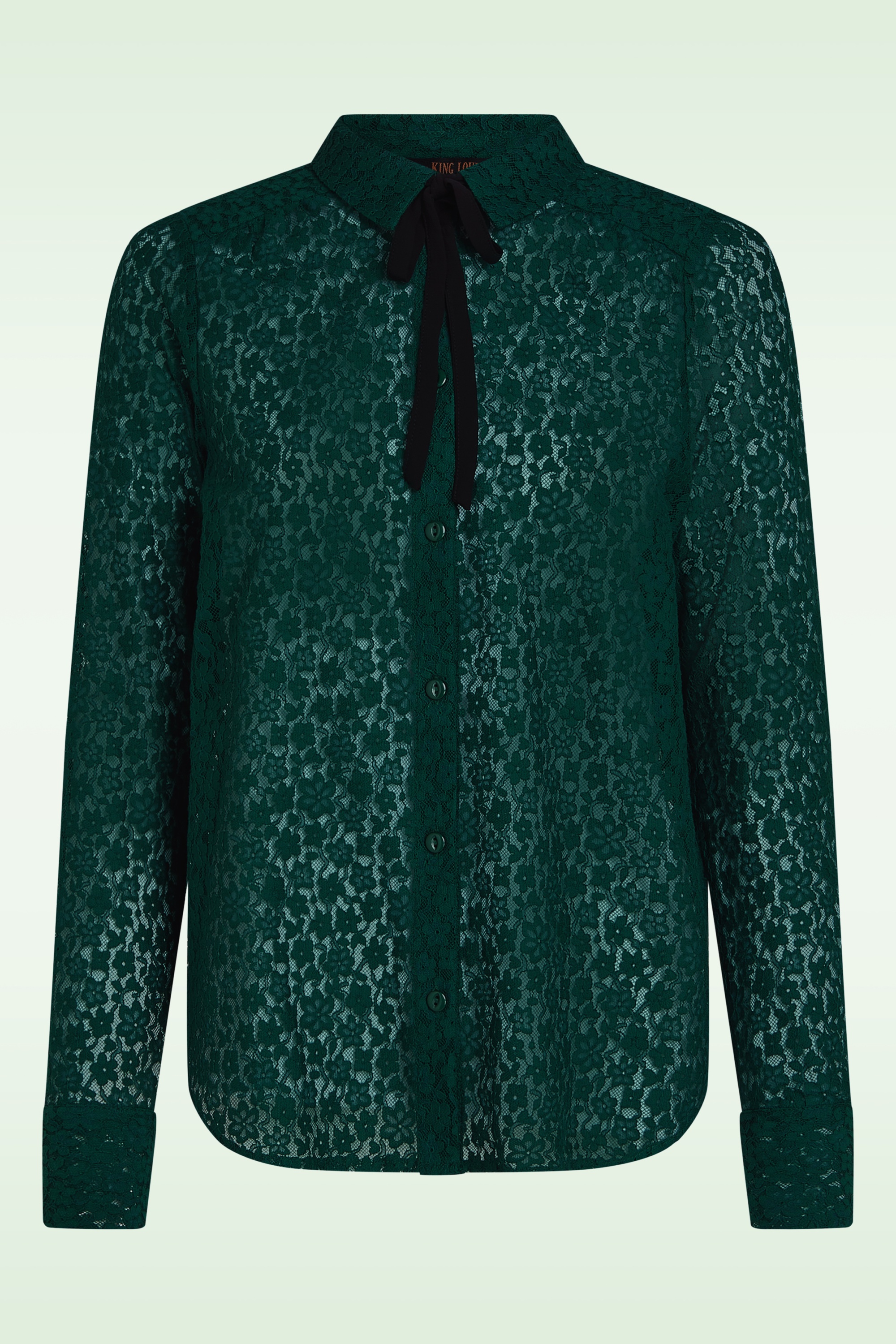 King Louie - Elia Liana Lace Blouse in Botanical Green 3