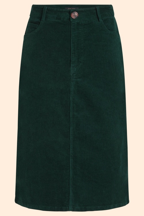 King Louie - Prisca Corduroy Skirt in Pine Green 2