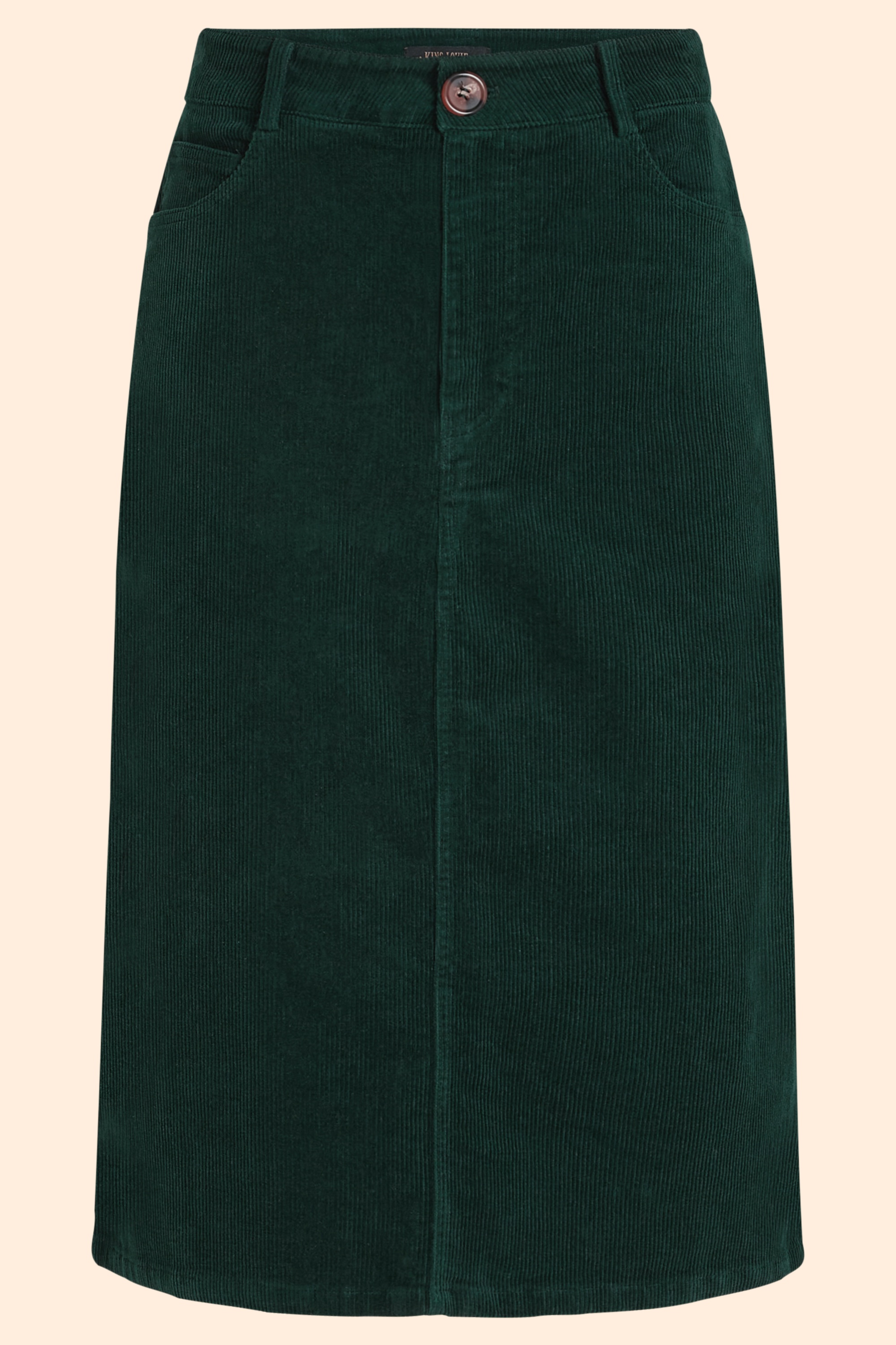 King Louie - Prisca Corduroy Skirt in Pine Green 2