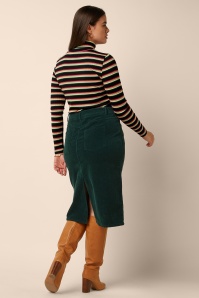 King Louie - Prisca Corduroy Skirt in Pine Green 3