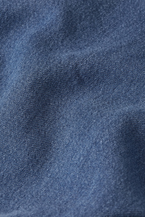 King Louie - Olive Monrose ruffle jurk in denim blauw 6