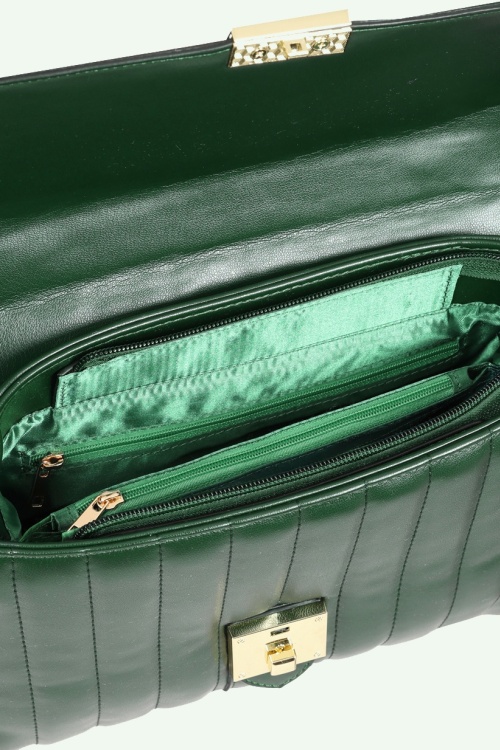 Banned Retro - Sac à main matelassé Retro Charmer en vert 5