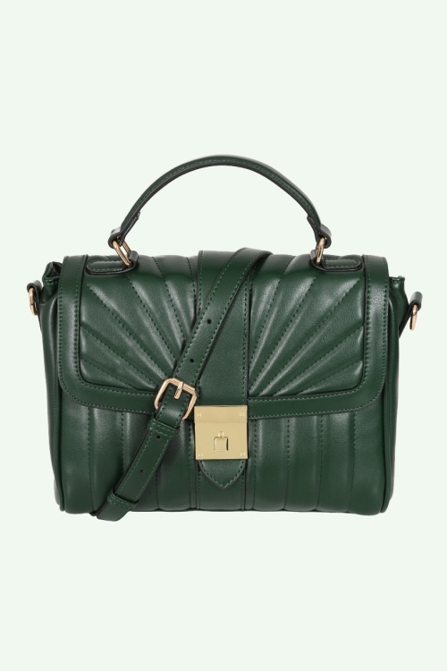 Banned Retro - Sac à main matelassé Retro Charmer en vert 4