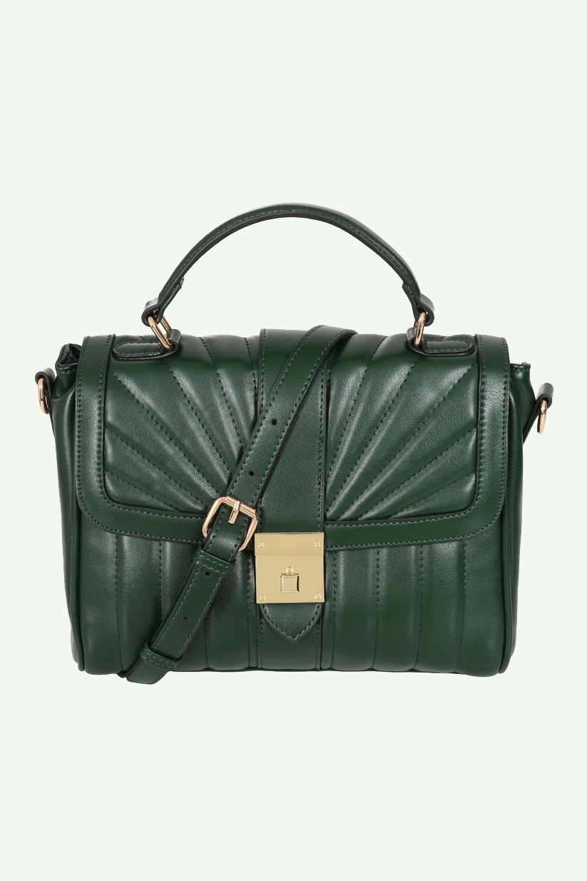 Banned Retro - Sac à main matelassé Retro Charmer en vert 4