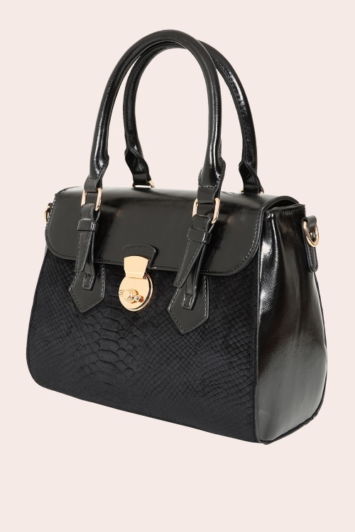 Banned Retro - Sac à main Grand Salon en noir 5