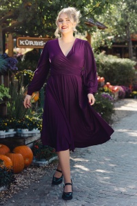 Vintage Chic for Topvintage - Exclusivité Topvintage ~ Robe swing Athena Slinky en prune