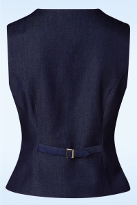 Topvintage Boutique Collection - Topvintage exclusive ~ Sylvie gilet in marineblauw 5