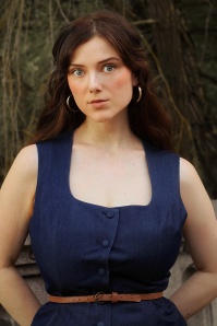 Topvintage Boutique Collection - Topvintage exclusive ~ Sylvie gilet in marineblauw 6