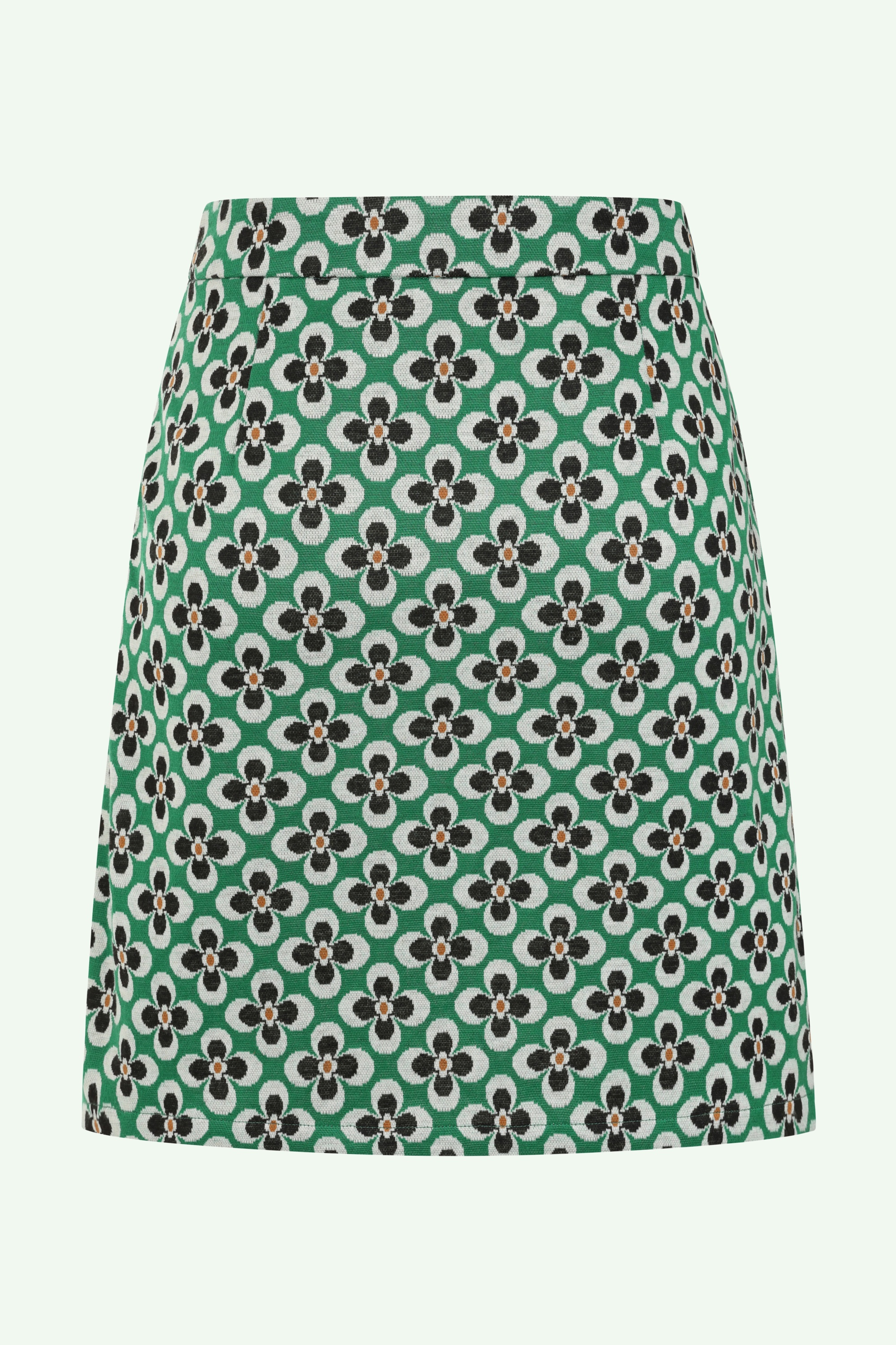 Topvintage Boutique Collection - Exclusivité Topvintage ~ Jupe à fleurs Ida en vert 4