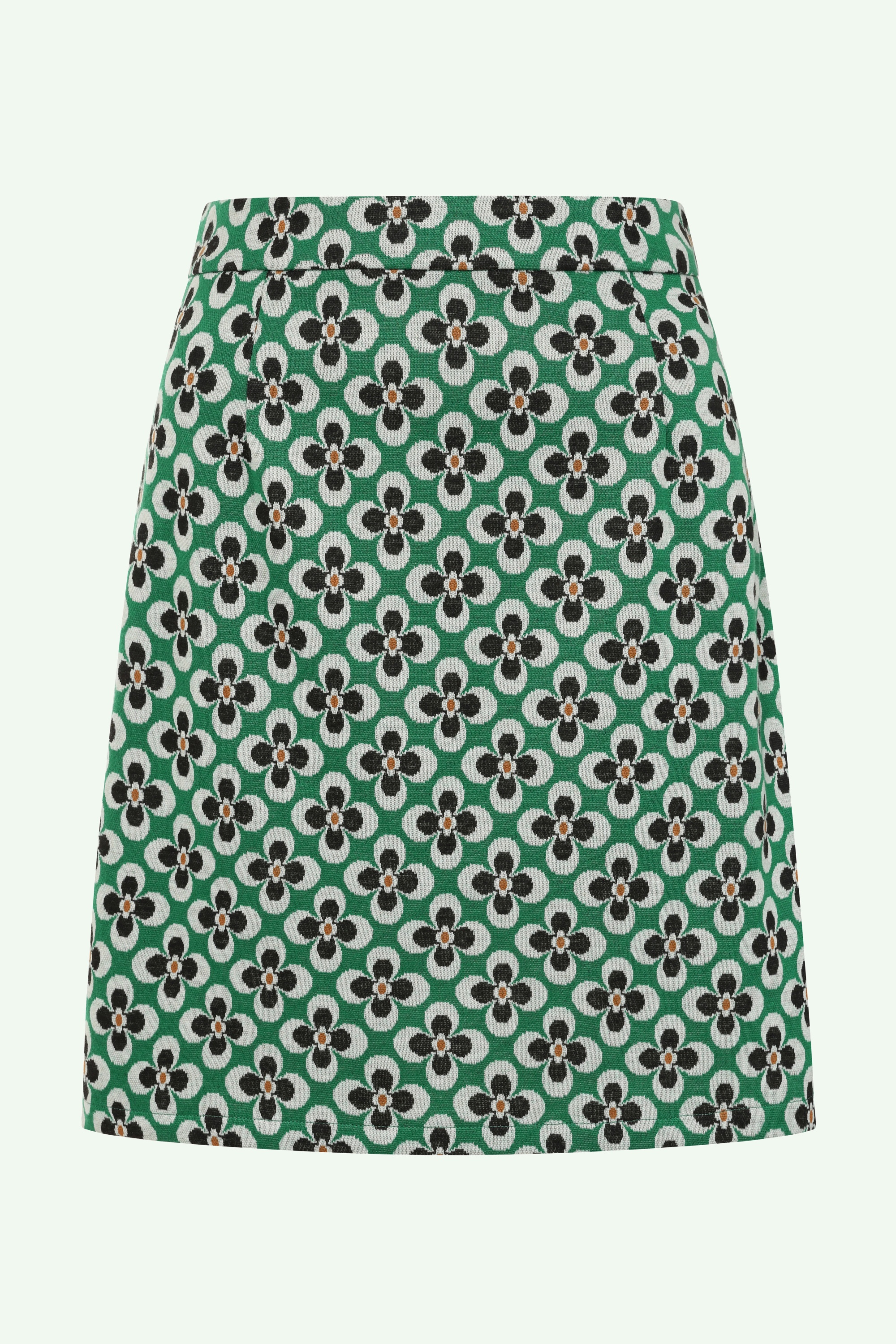Topvintage Boutique Collection - Exclusivité Topvintage ~ Jupe à fleurs Ida en vert 2