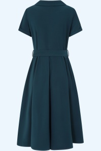 Topvintage Boutique Collection - Exclusivité Topvintage ~ Robe swing Ellie en bleu sarcelle 5