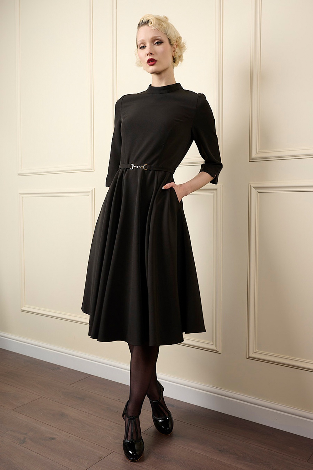 Banned Retro - Robe swing Kerry en noir