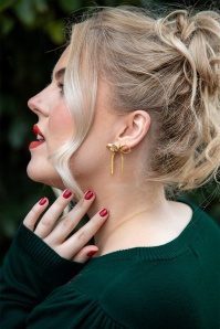 Day&Eve by Go Dutch Label - The Darling Bow oorbellen in goud 2