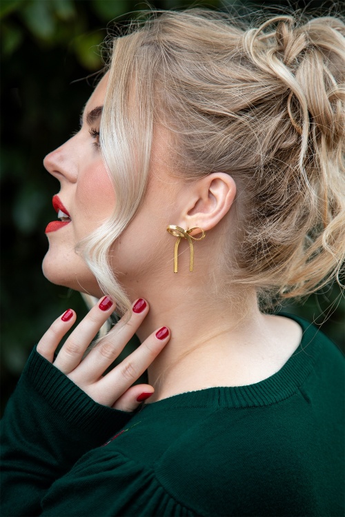 Day&Eve by Go Dutch Label - The Darling Bow oorbellen in goud 2
