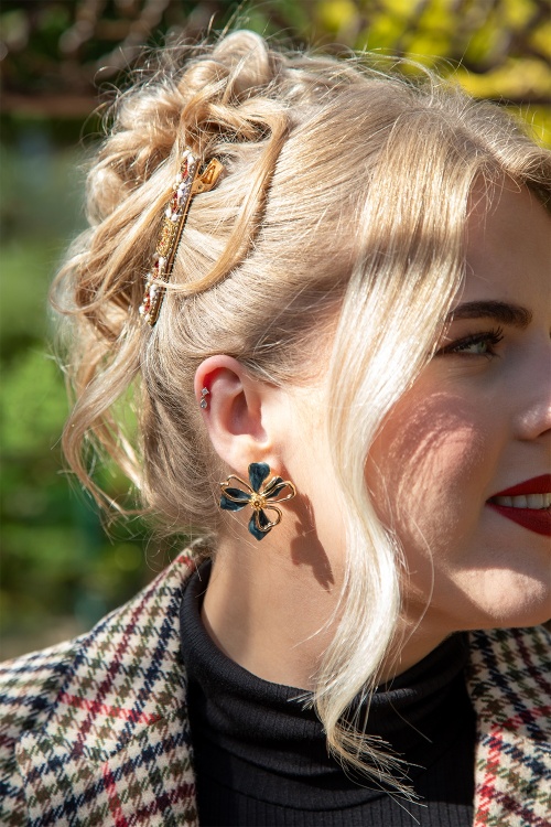 Day&Eve by Go Dutch Label - Petal Pop Earrings in Blue