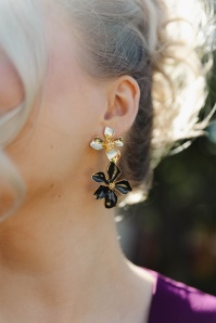 Day&Eve by Go Dutch Label - The Night Garden oorbellen in zwart en goud