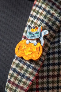 Erstwilder - Cat O'Lantern Brooch