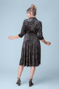 Topvintage Boutique Collection - Topvintage exclusive ~ Liliane Floral Dress in Black 3