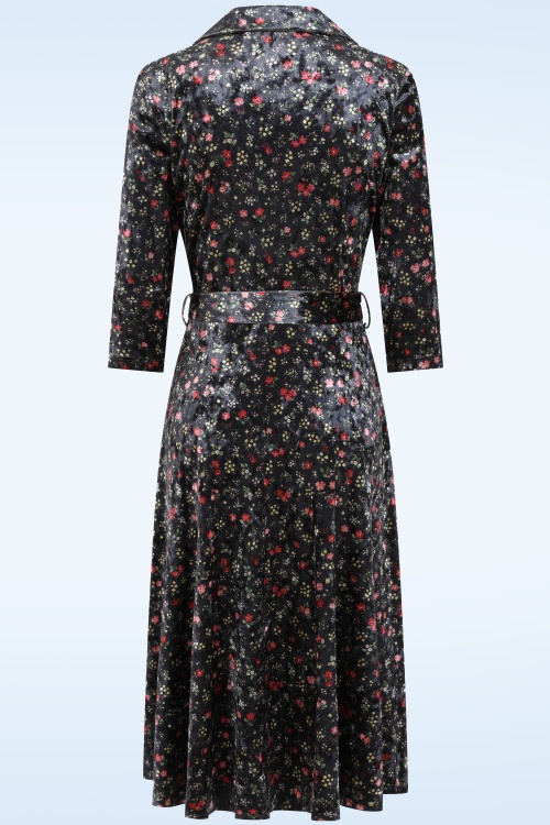 Topvintage Boutique Collection - Topvintage exclusive ~ Liliane Floral Dress in Black 4