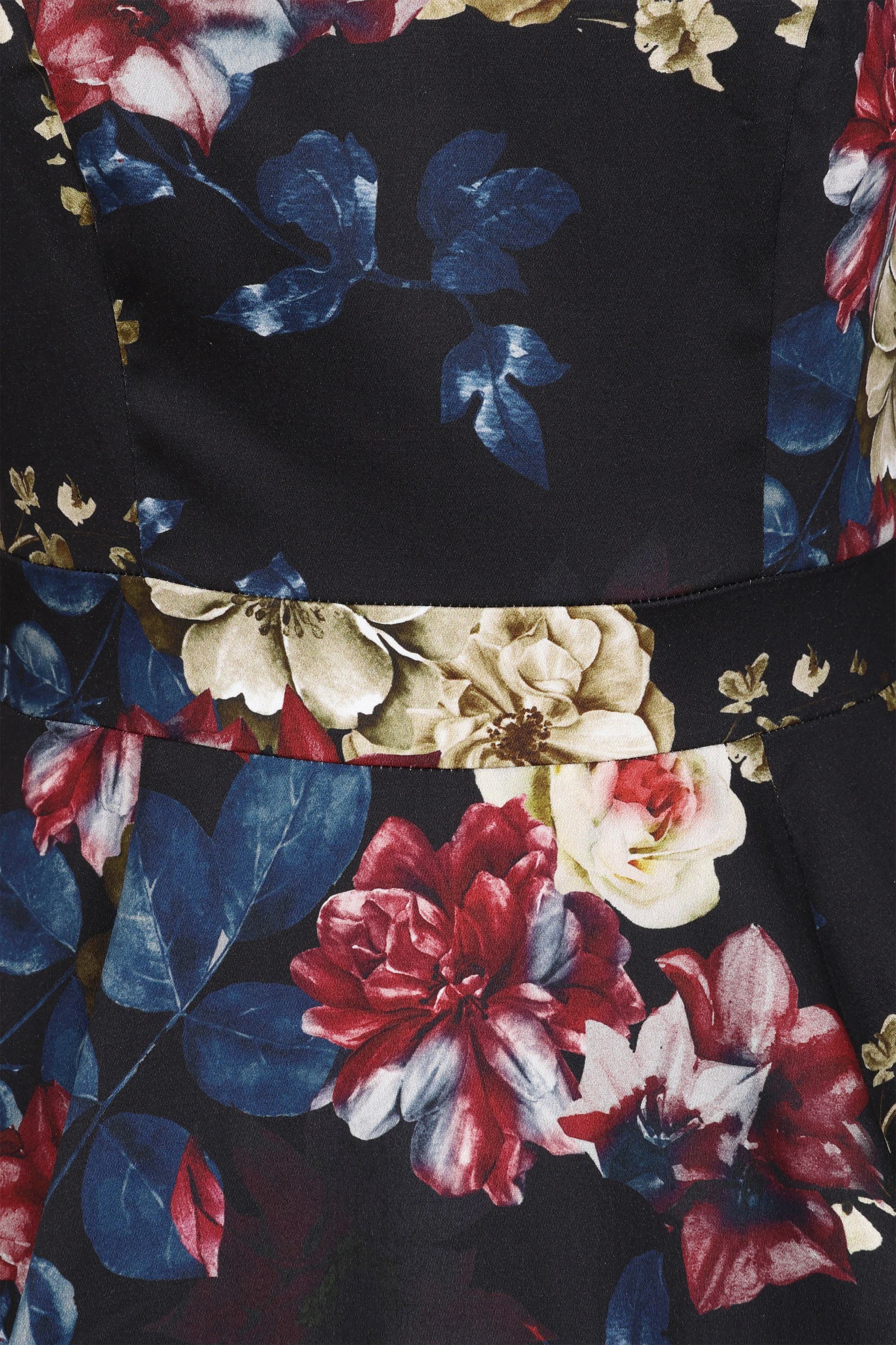 Hearts & Roses - Elara Floral Swing Dress in Black 3