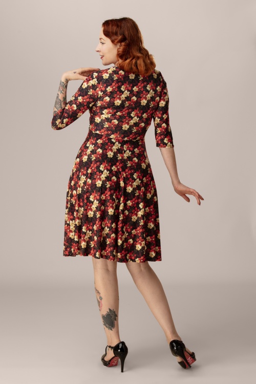 Vintage Chic for Topvintage - Exklusiv bei Topvintage ~ Patricia Florales Swingkleid mehrfarbig 3