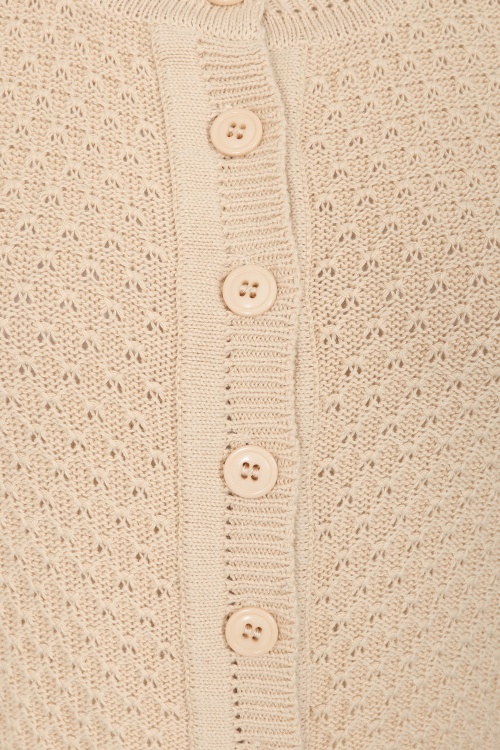 Banned Retro - Gilet en coton Fara en avoine 5