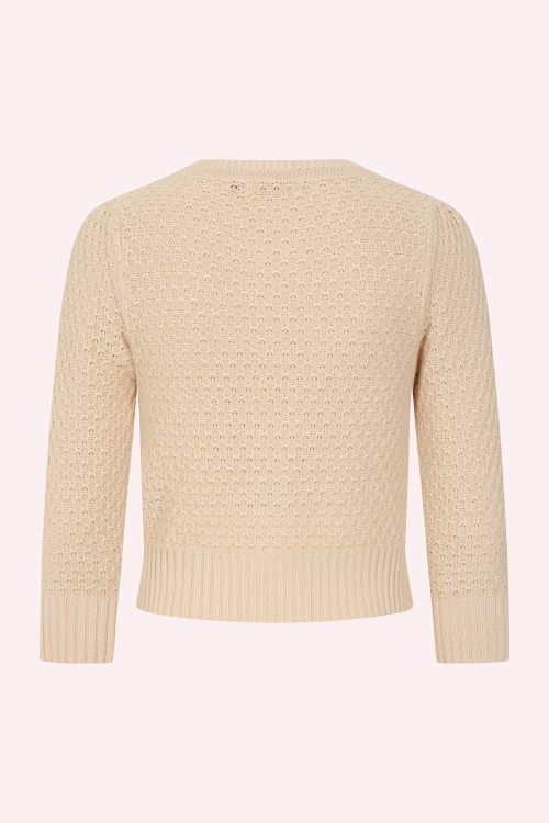 Banned Retro - Gilet en coton Fara en avoine 4
