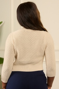 Banned Retro - Gilet en coton Fara en avoine 2