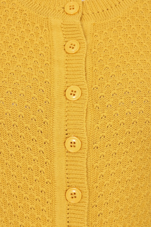 Banned Retro - Gilet en coton Fara en moutarde 3
