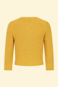 Banned Retro - Gilet en coton Fara en moutarde 2