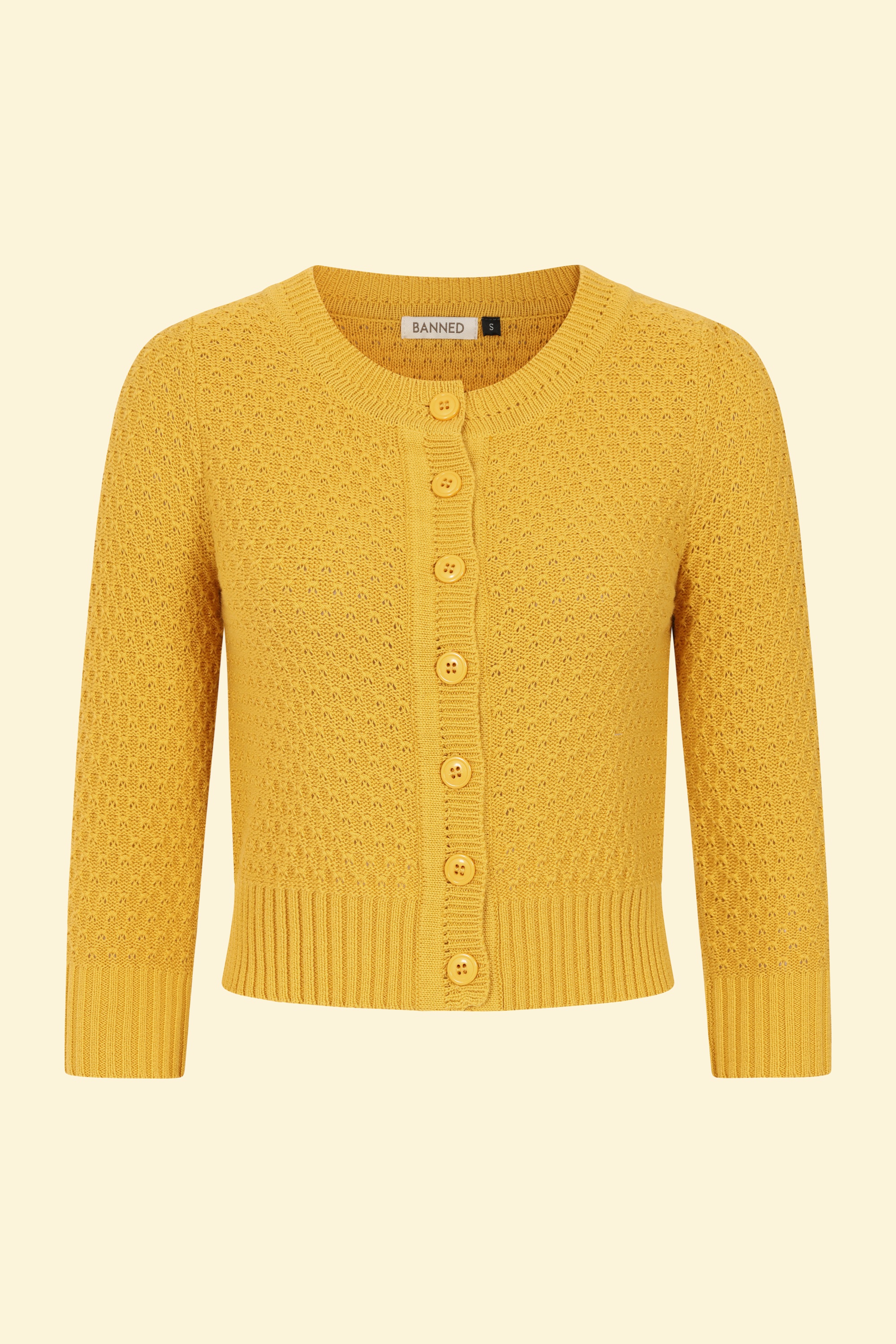 Banned Retro - Gilet en coton Fara en moutarde