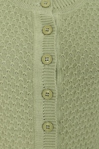 Banned Retro - Gilet en coton Fara en vert coquille d'œuf 3