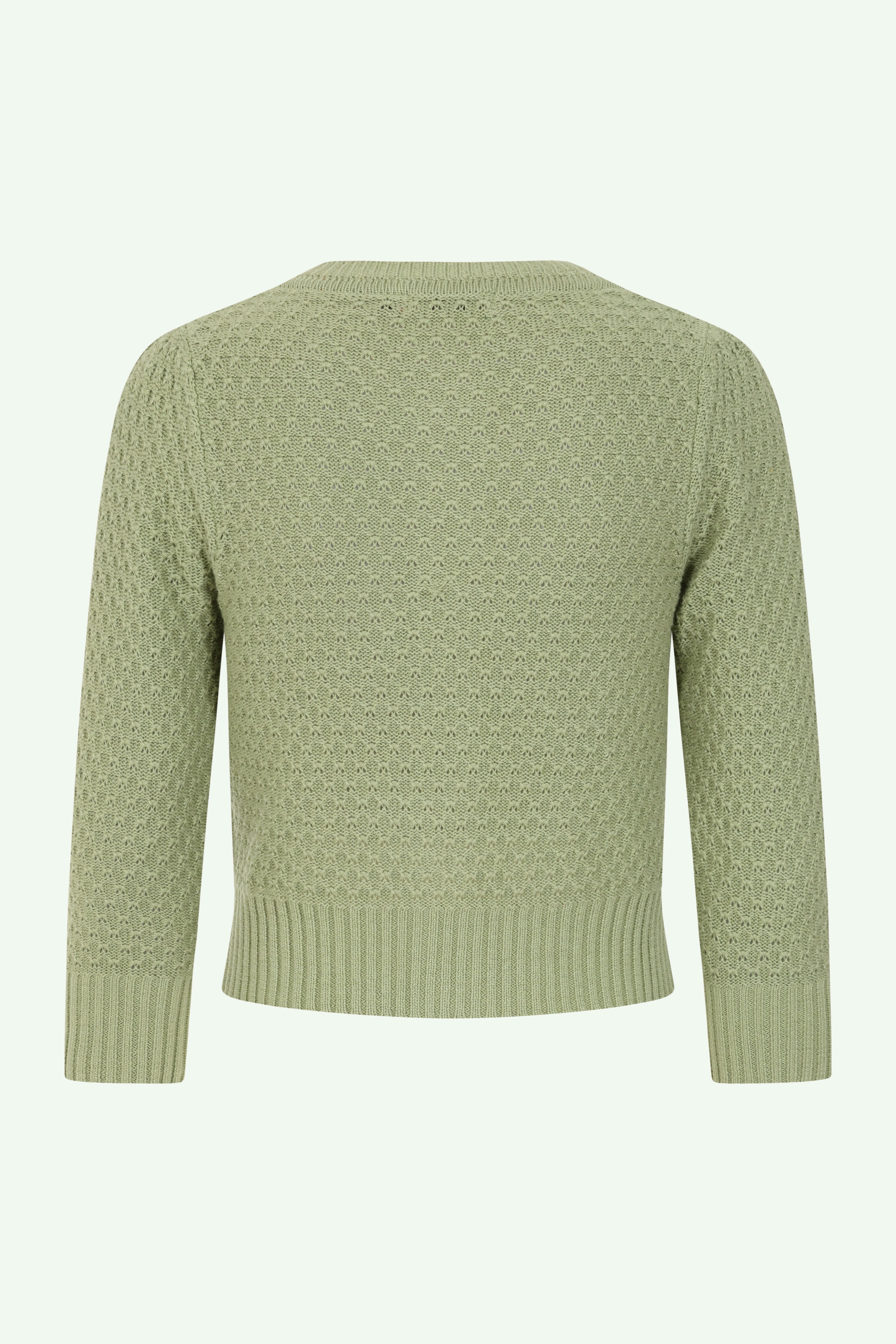 Banned Retro - Gilet en coton Fara en vert coquille d'œuf 5