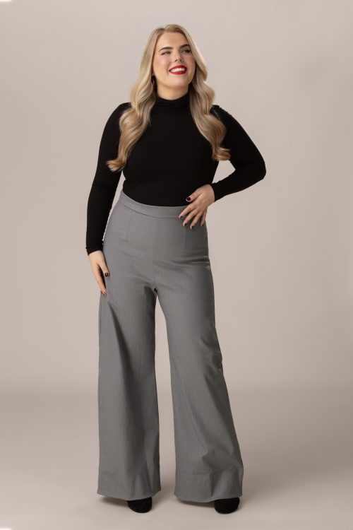 Vintage Chic for Topvintage - Topvintage exclusive ~ Tara Tailored Comfort pantalon in grijs