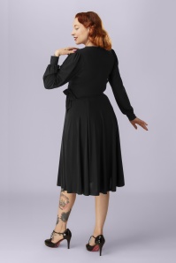 Vintage Chic for Topvintage - Exclusivité Topvintage ~ Robe swing Athena Slinky en noir 2