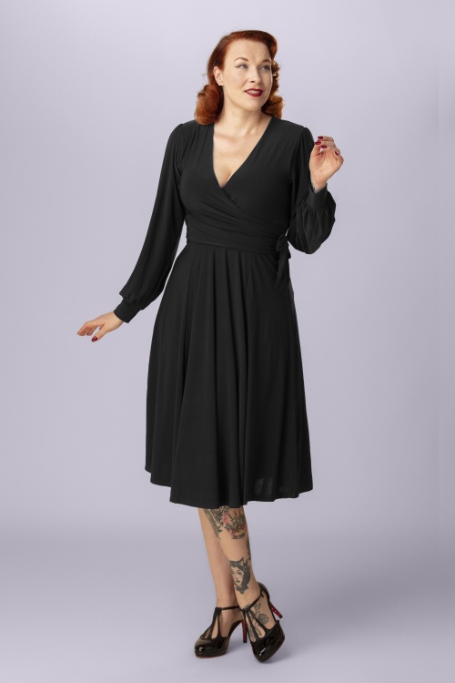Vintage Chic for Topvintage - Exclusivité Topvintage ~ Robe swing Athena Slinky en noir