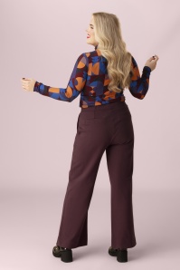 Mademoiselle YéYé - Classy Moves broek in Zinfandel rood 3