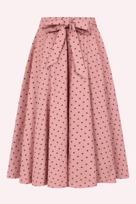 Banned Retro - Tia Heart midi swing rok in roze 2