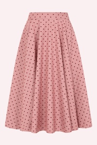 Banned Retro - Tia Heart midi swing rok in roze