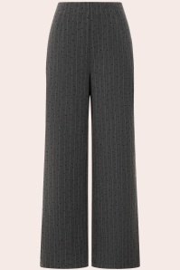 Banned Retro - Penny Polka Gestreifte Hose in Grau