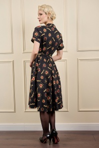 Banned Retro - Bella True Love Cotton Swing Dress in Black 4