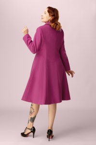 Hearts & Roses - Exclusivité Topvintage ~ Manteau évasé Vanity en rose 3