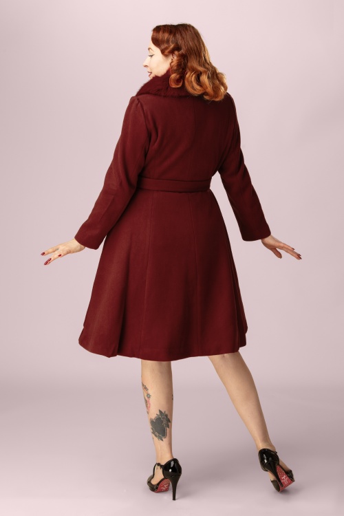 Hearts & Roses - Exclusivité Topvintage ~ Manteau évasé Anita en rouille 2